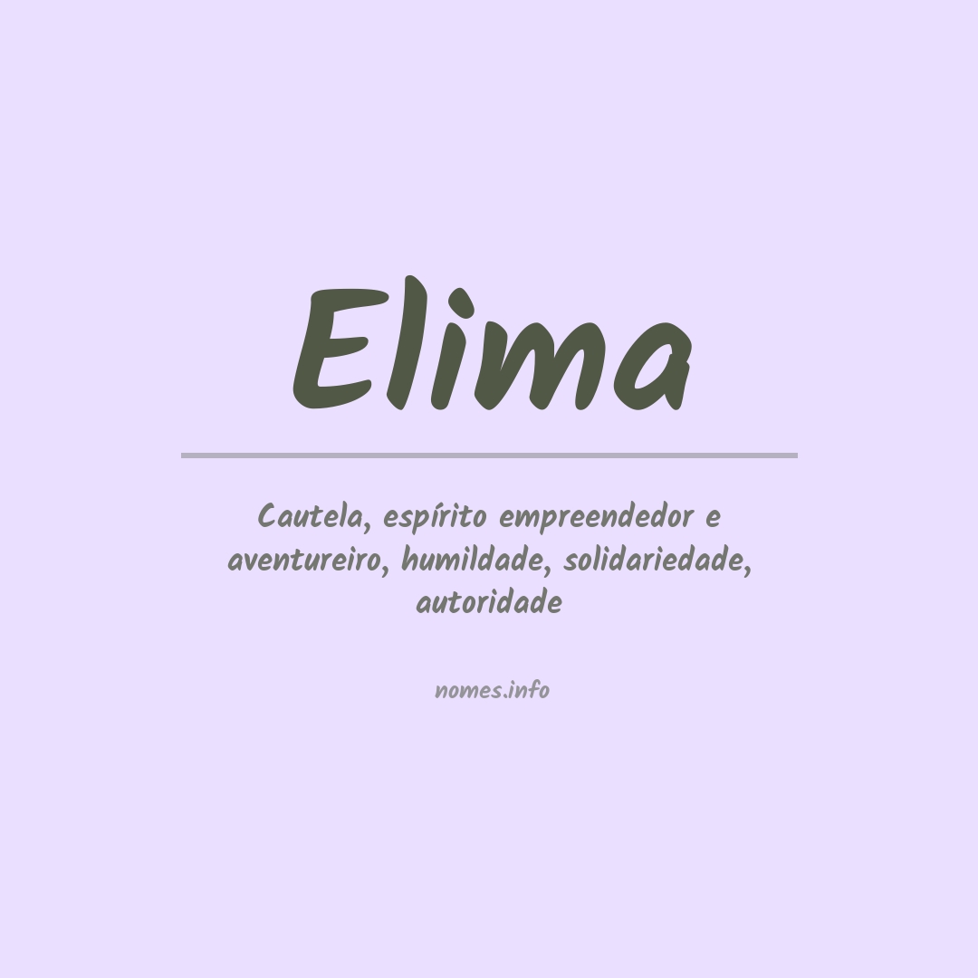 Significado do nome Elima