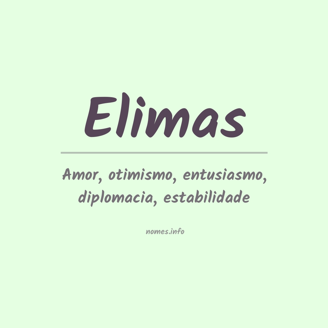 Significado do nome Elimas