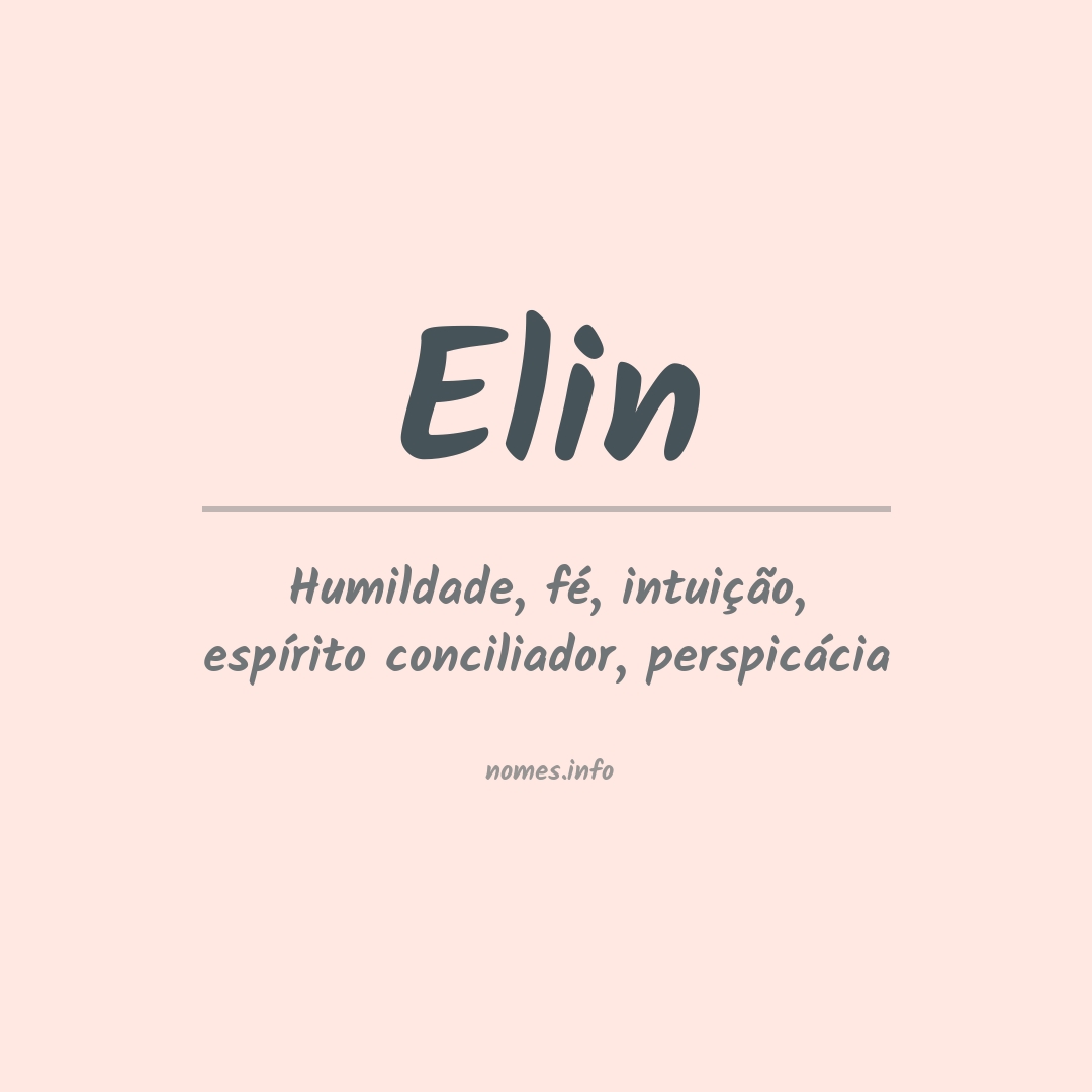 Significado do nome Elin