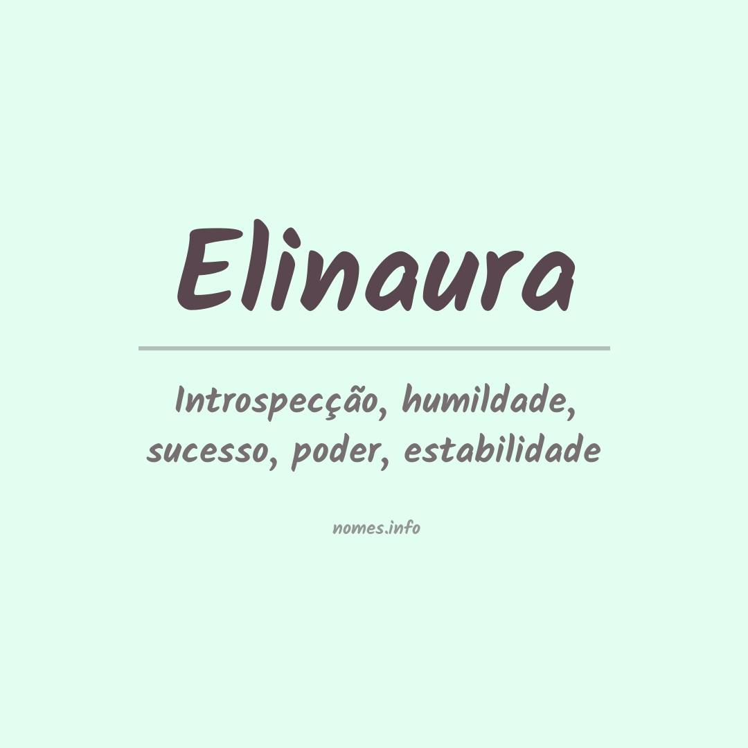 Significado do nome Elinaura