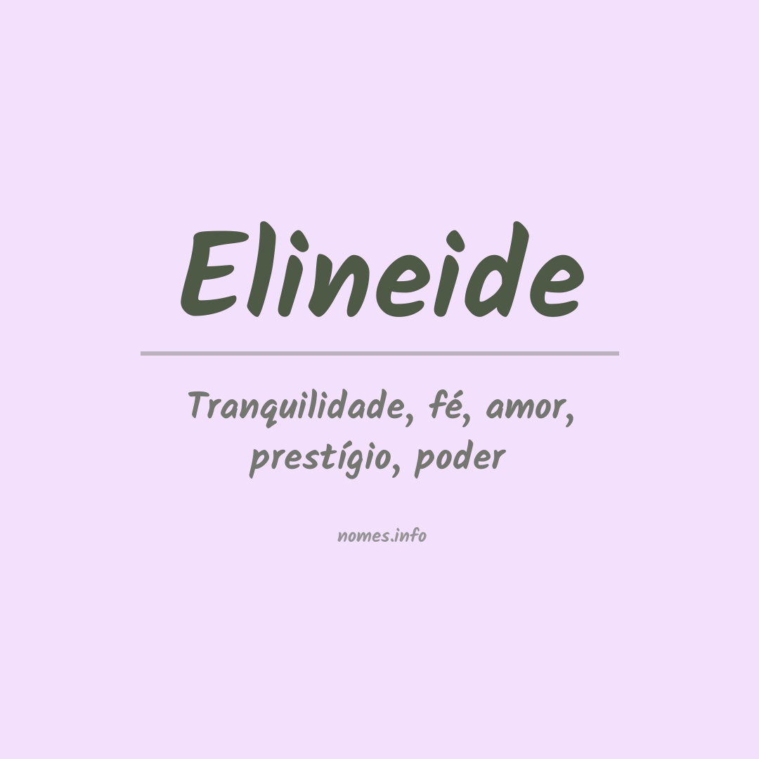 Significado do nome Elineide