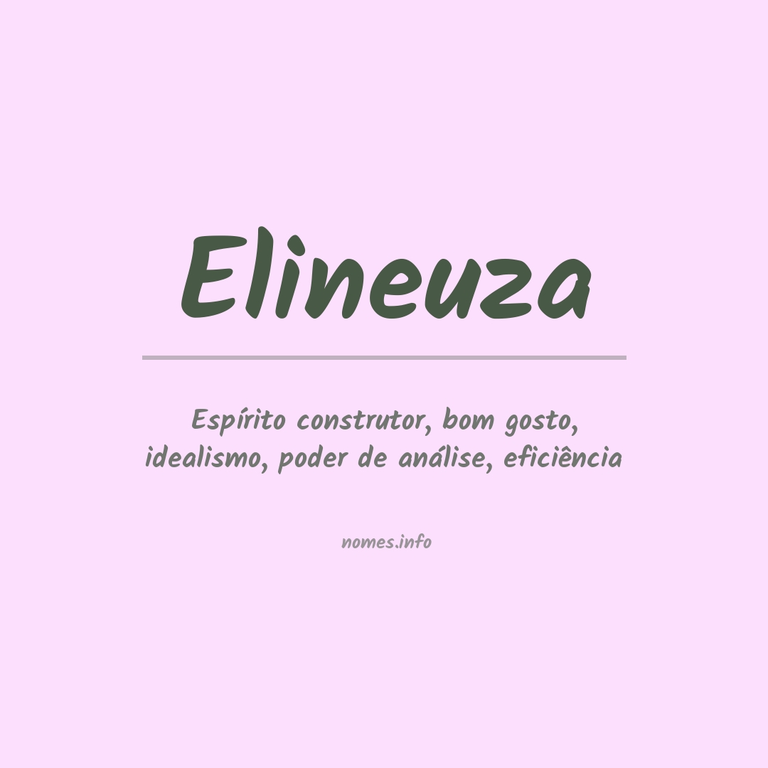 Significado do nome Elineuza