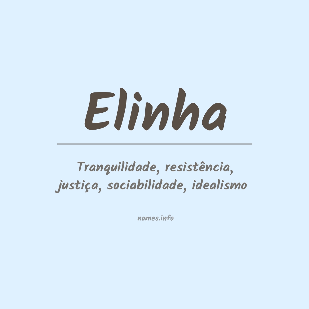 Significado do nome Elinha