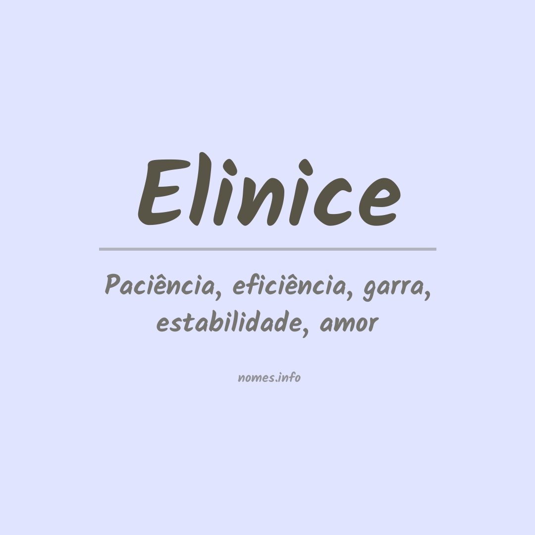 Significado do nome Elinice