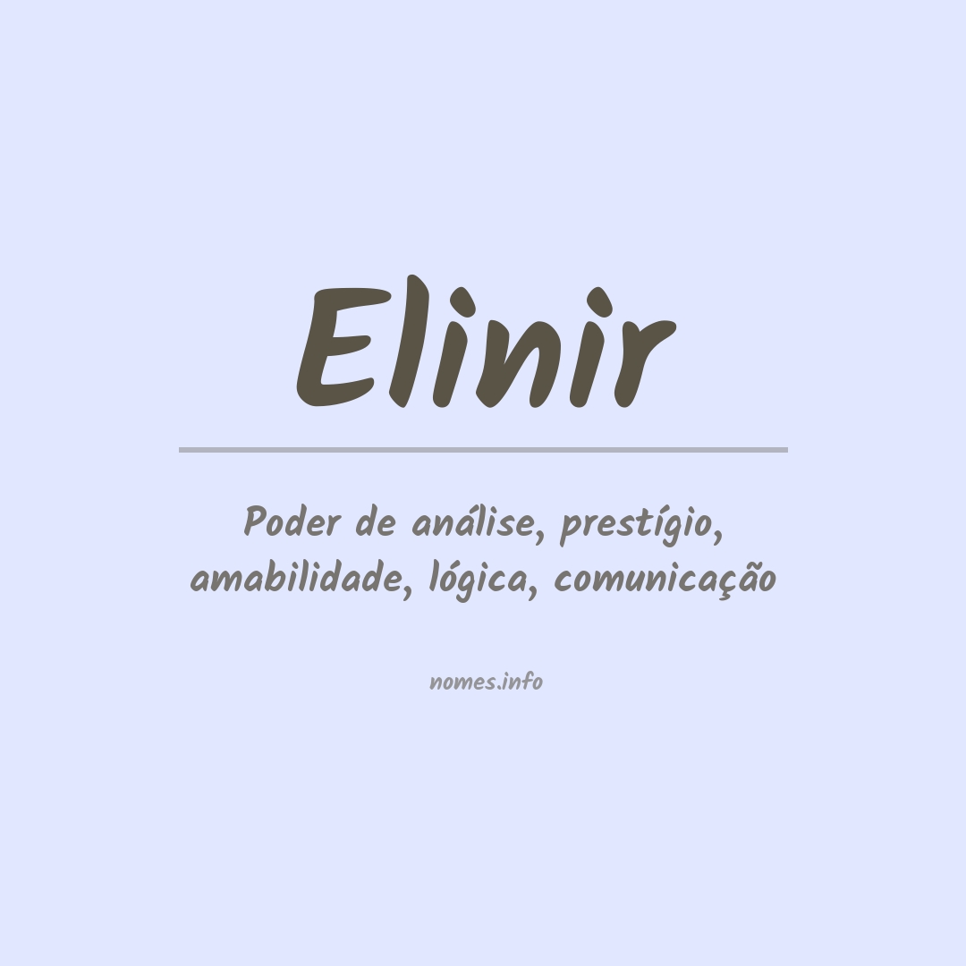 Significado do nome Elinir