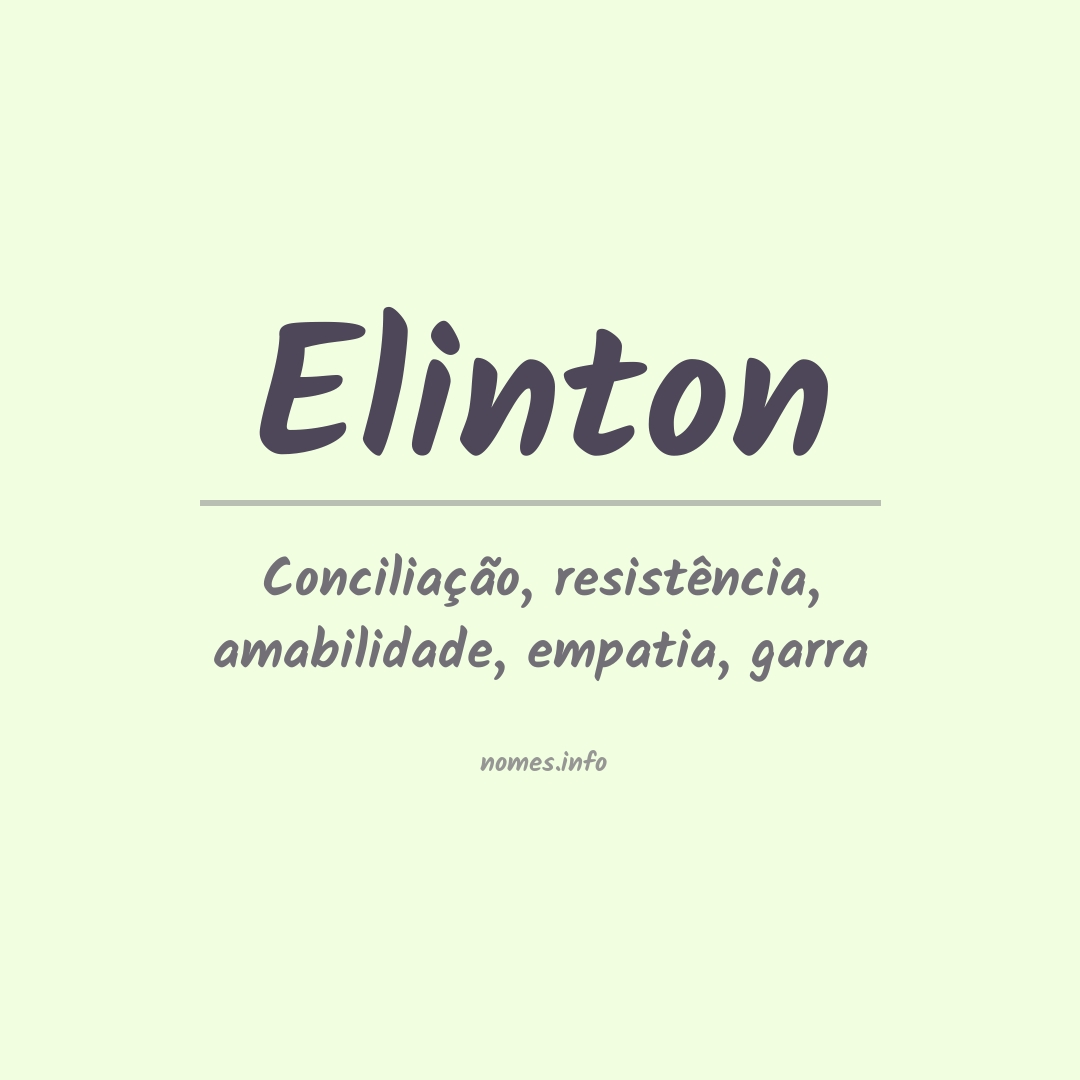 Significado do nome Elinton