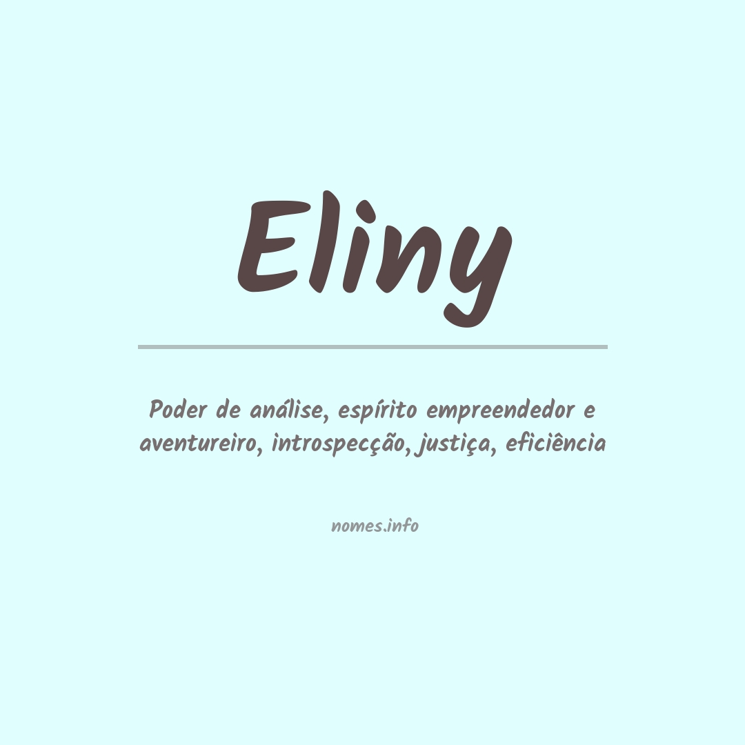 Significado do nome Eliny