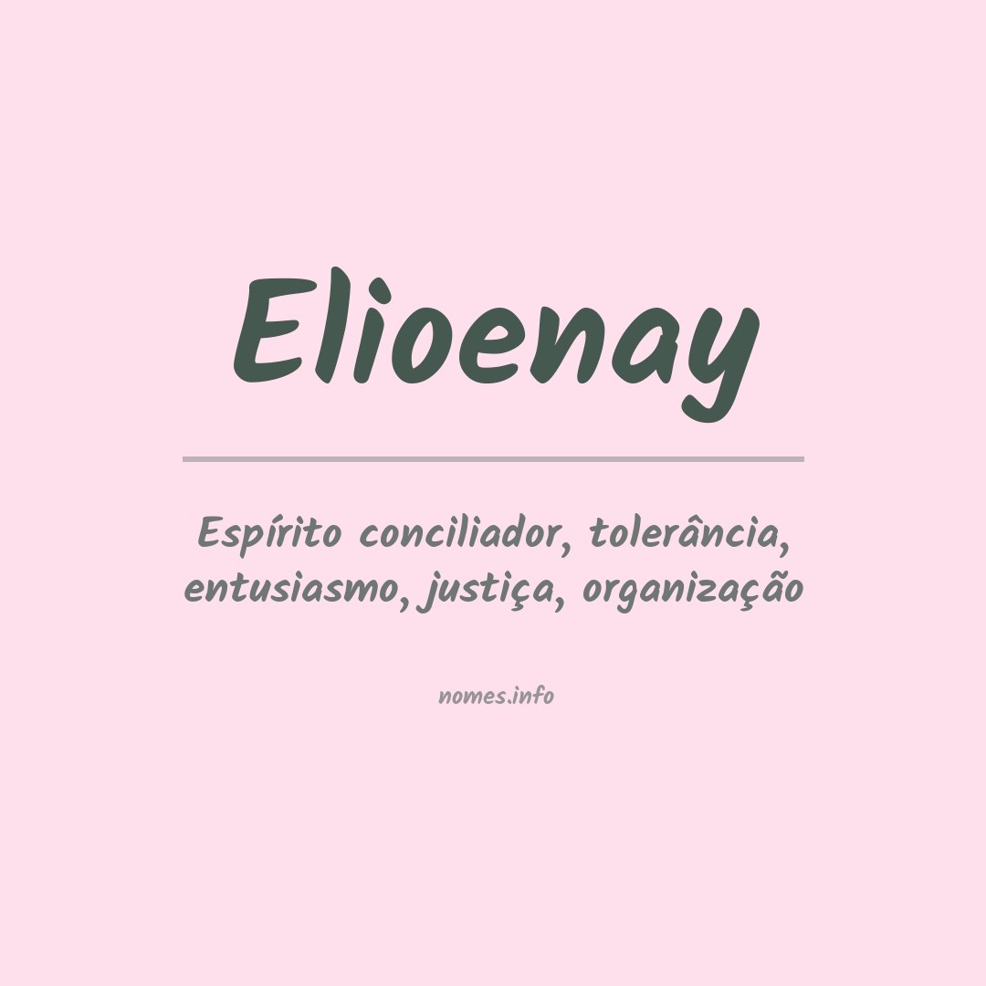 Significado do nome Elioenay
