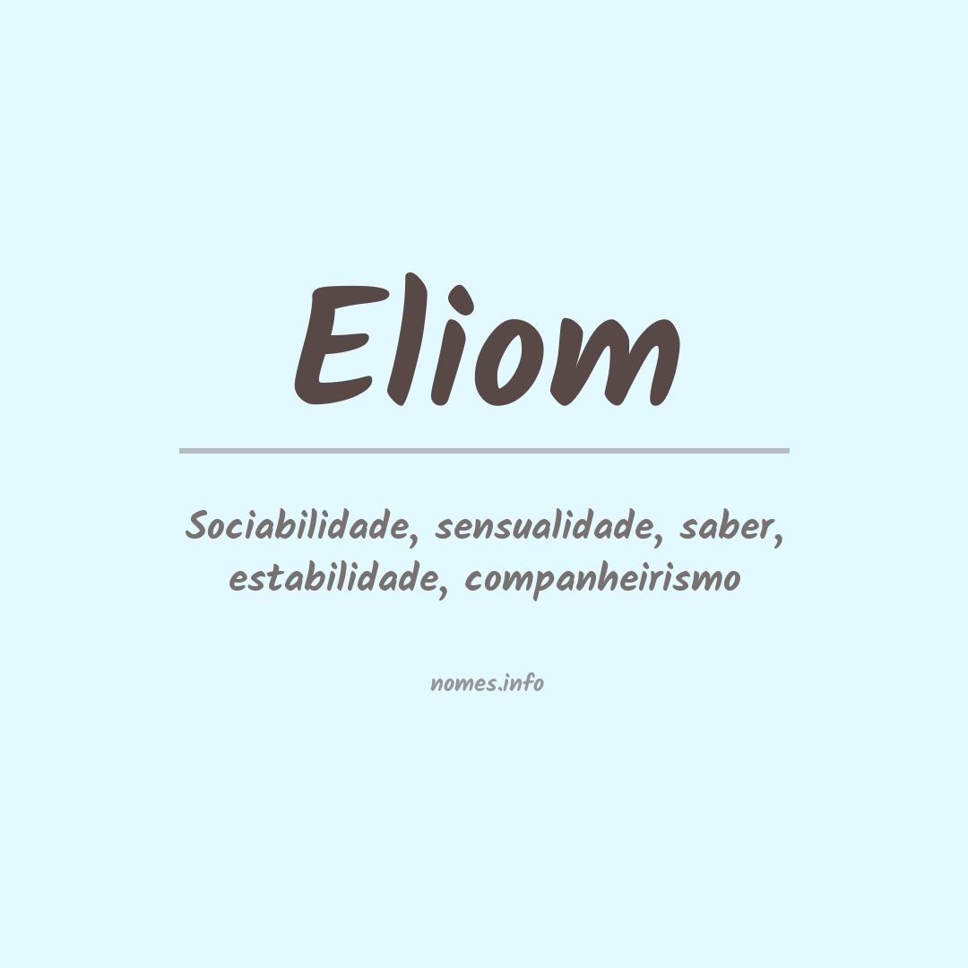 Significado do nome Eliom