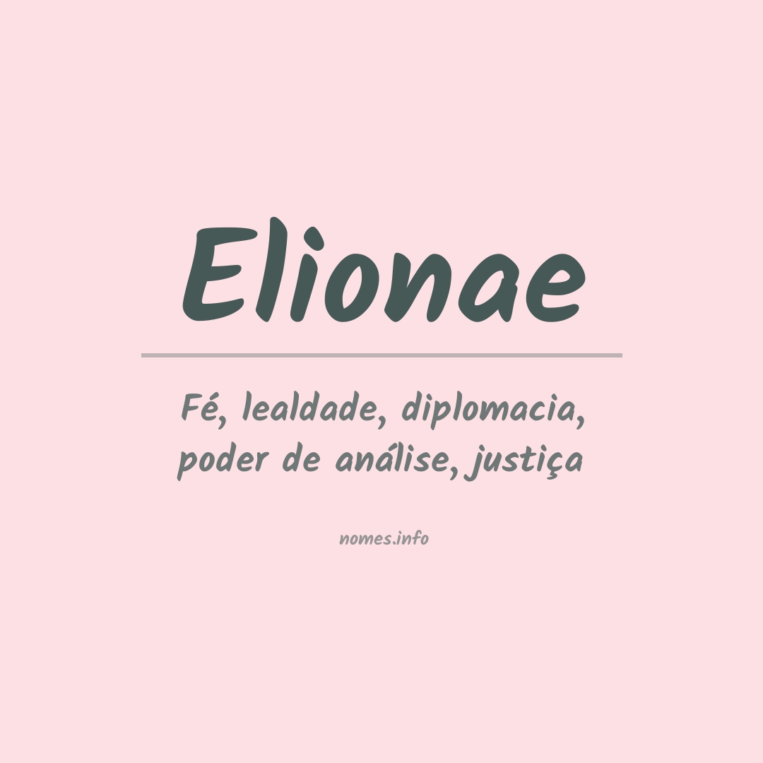 Significado do nome Elionae