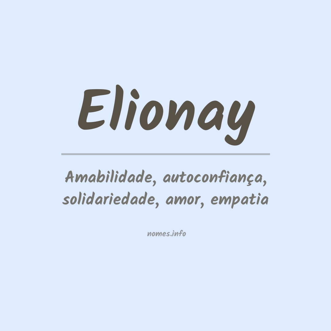 Significado do nome Elionay