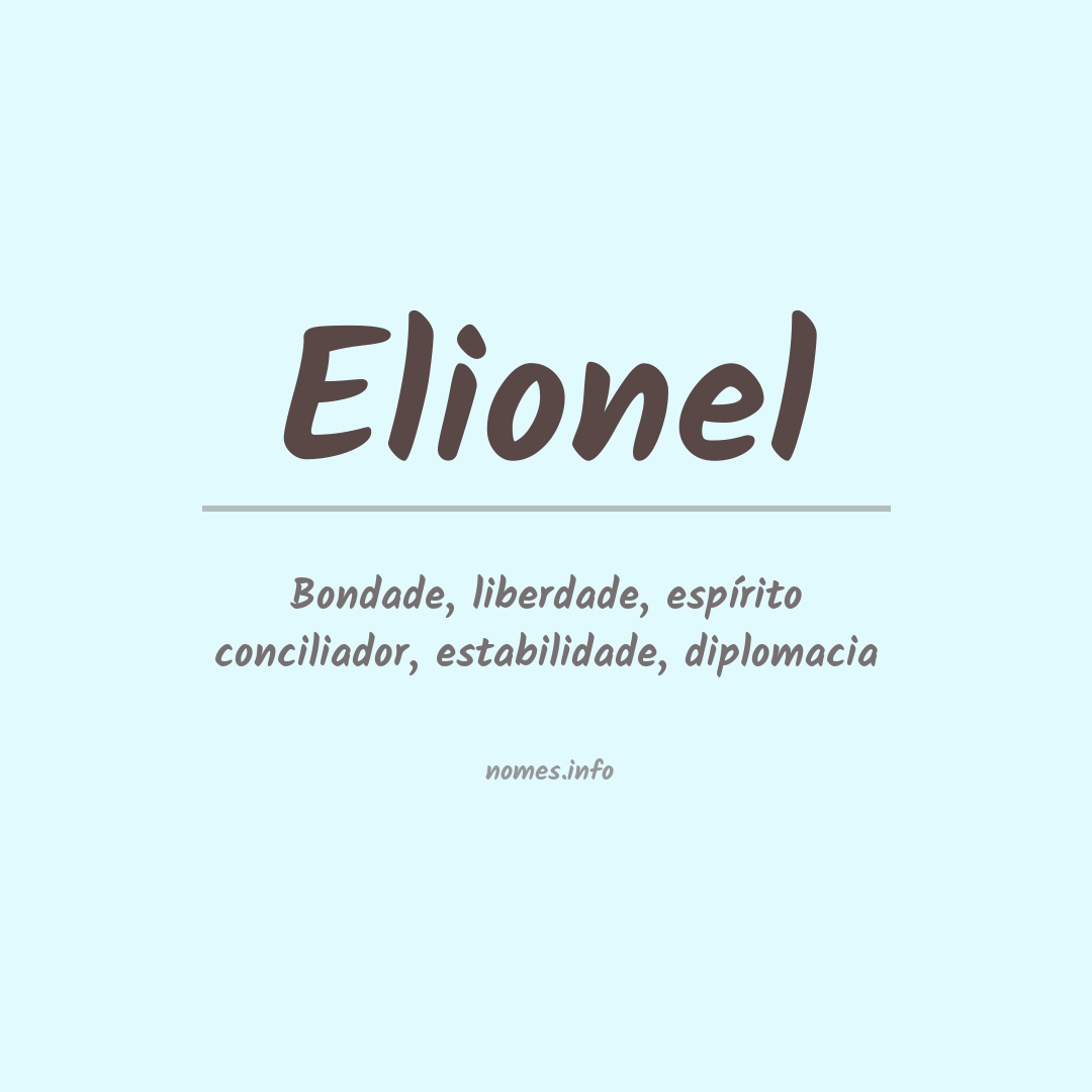 Significado do nome Elionel