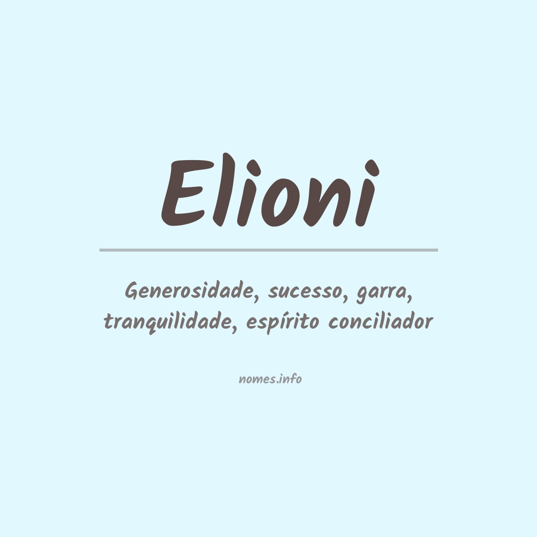 Significado do nome Elioni