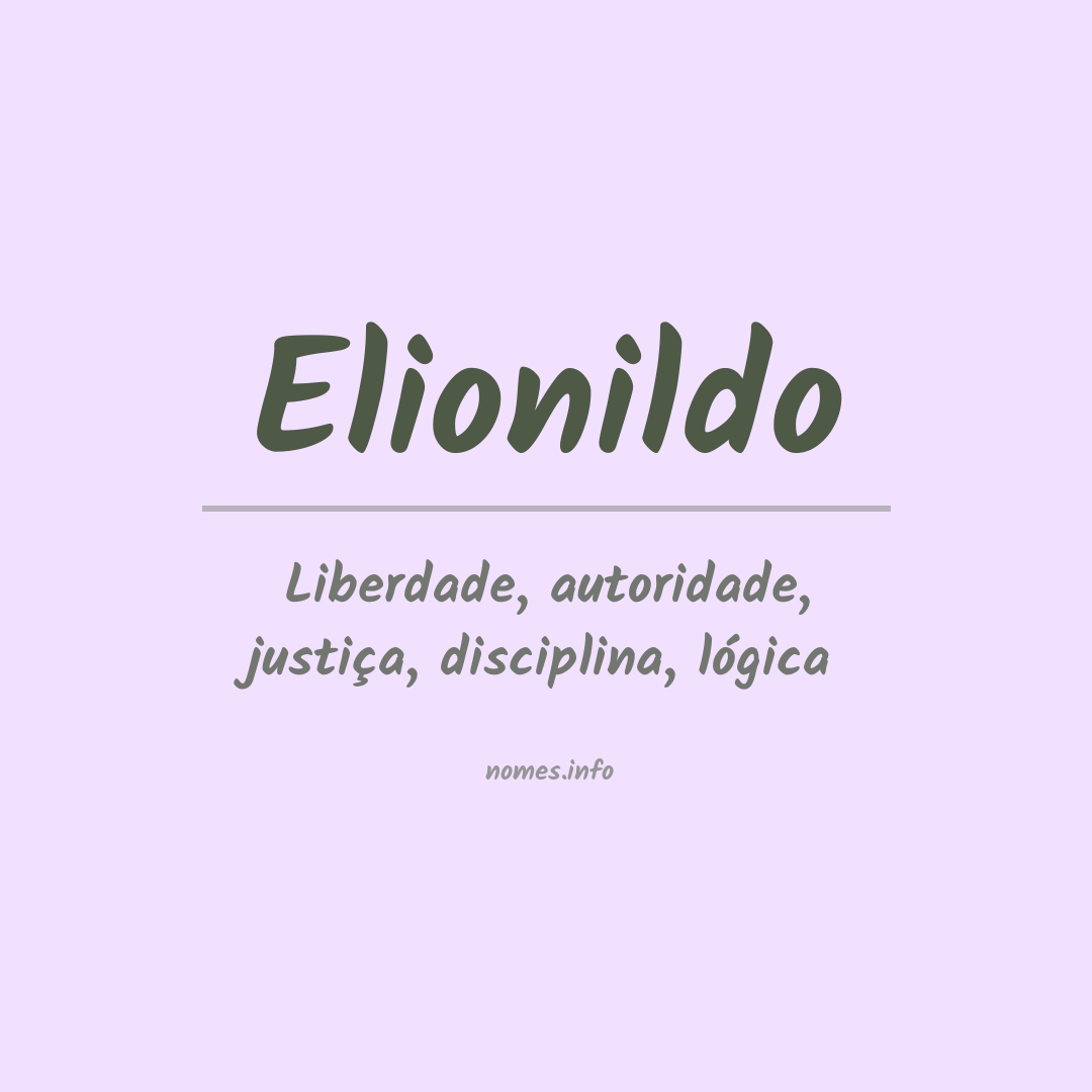 Significado do nome Elionildo