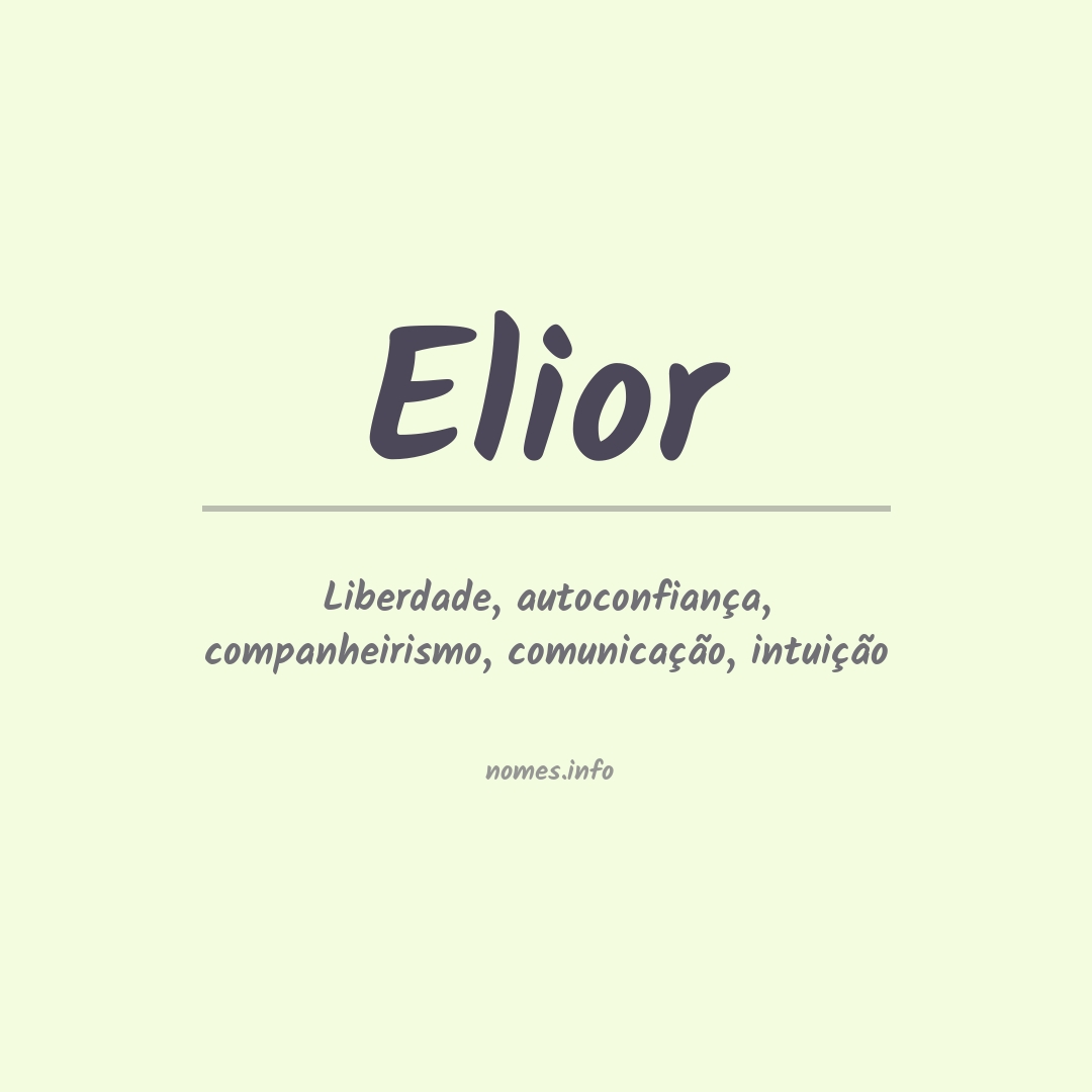 Significado do nome Elior