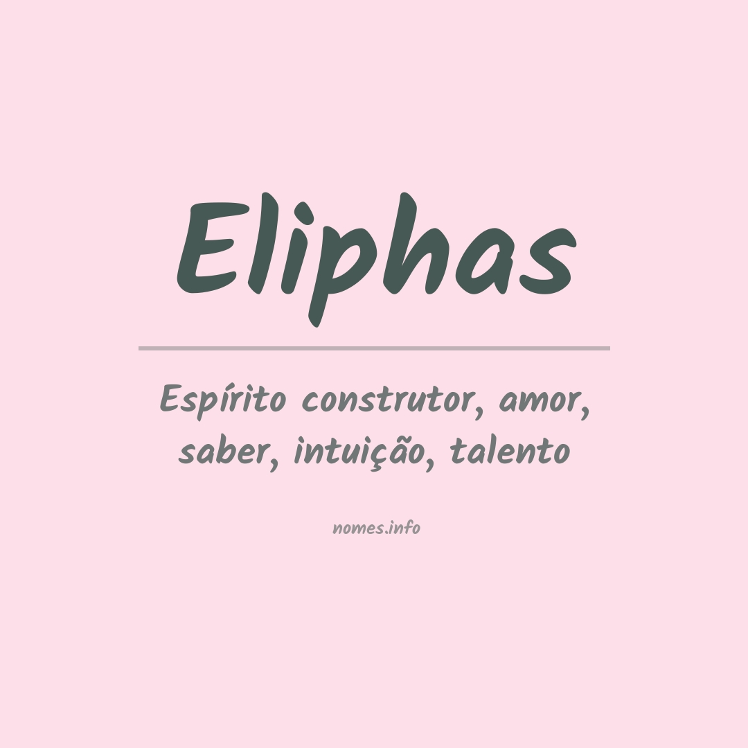 Significado do nome Eliphas