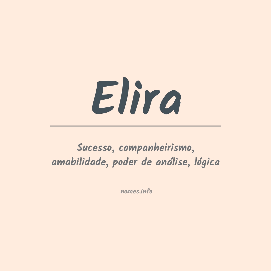 Significado do nome Elira