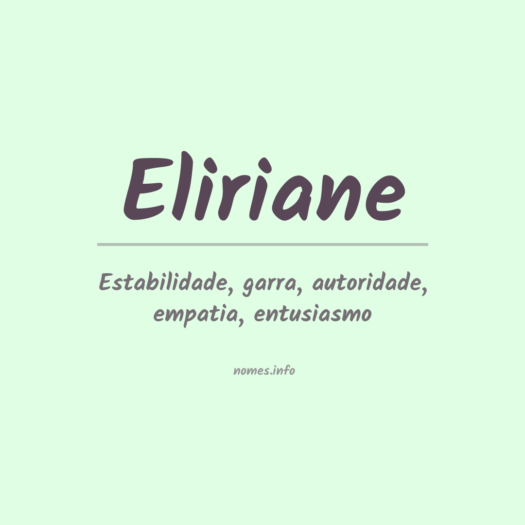 Significado do nome Eliriane