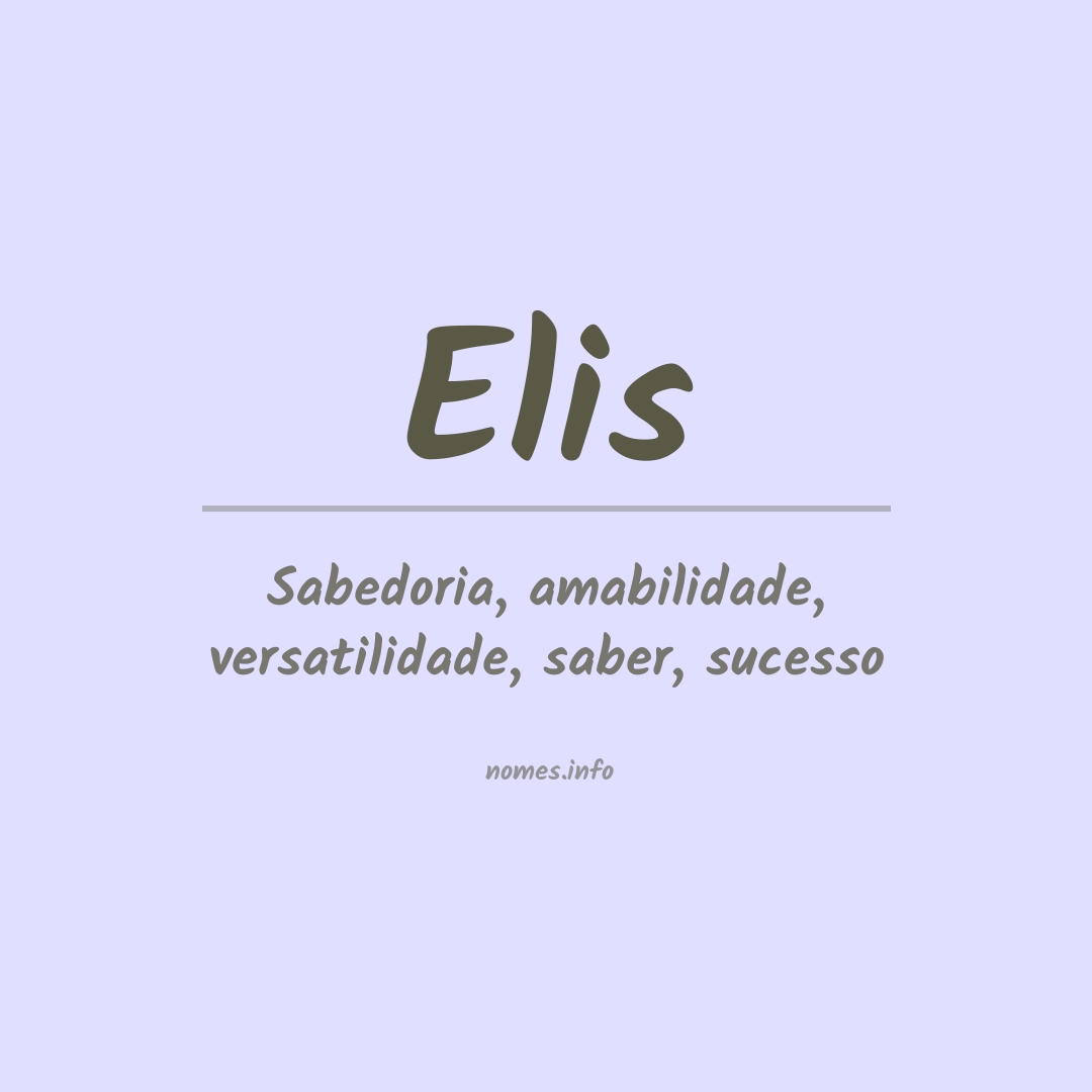Significado do nome Elis