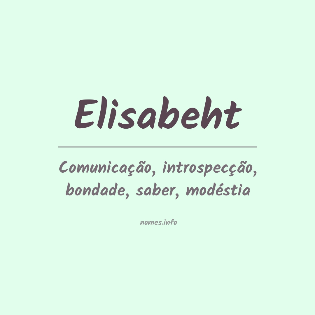 Significado do nome Elisabeht