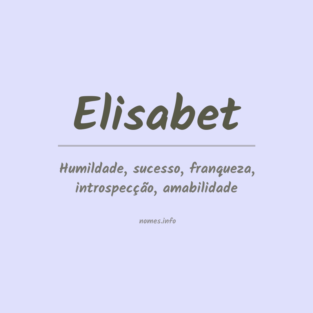 Significado do nome Elisabet