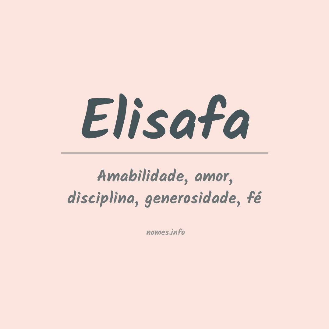 Significado do nome Elisafa