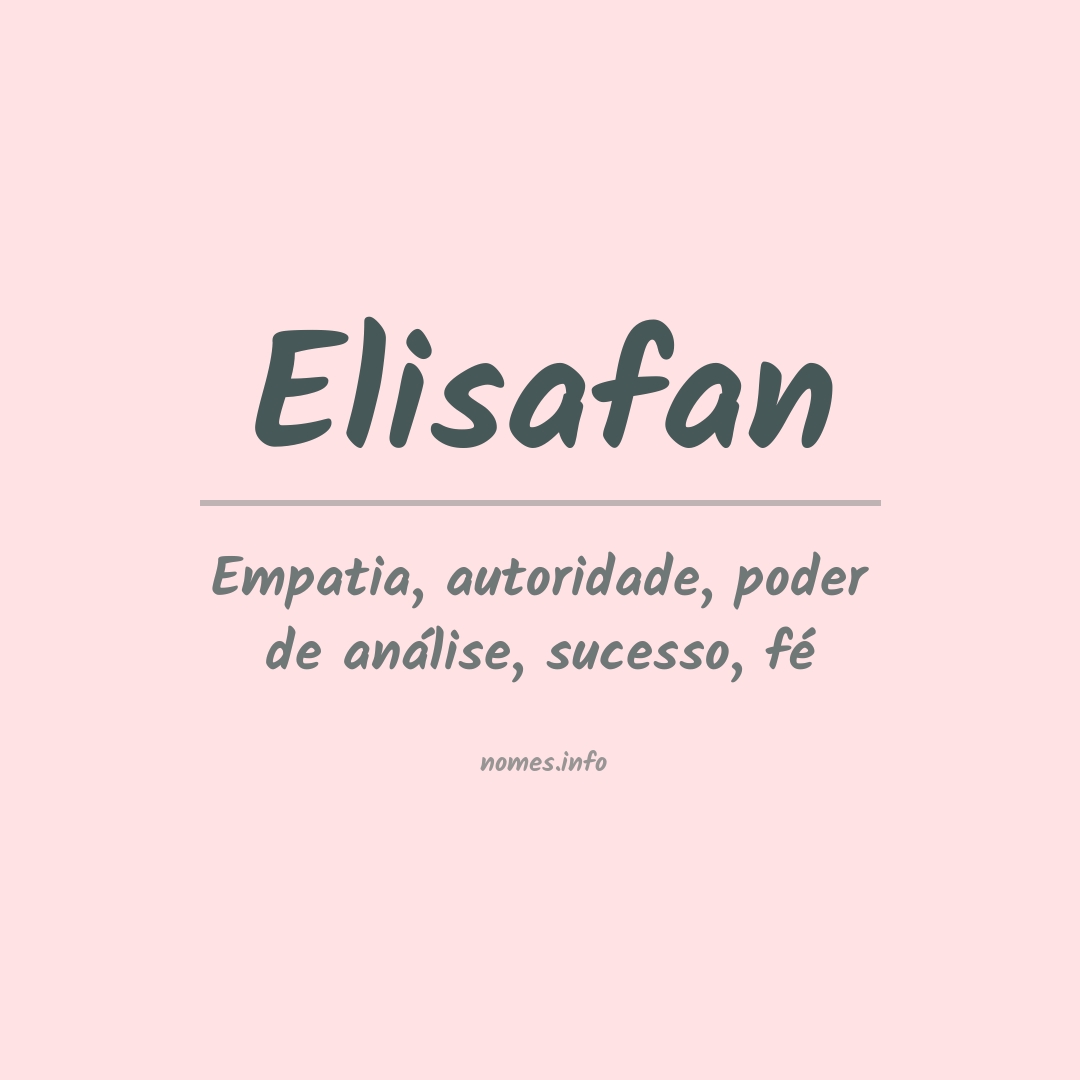 Significado do nome Elisafan
