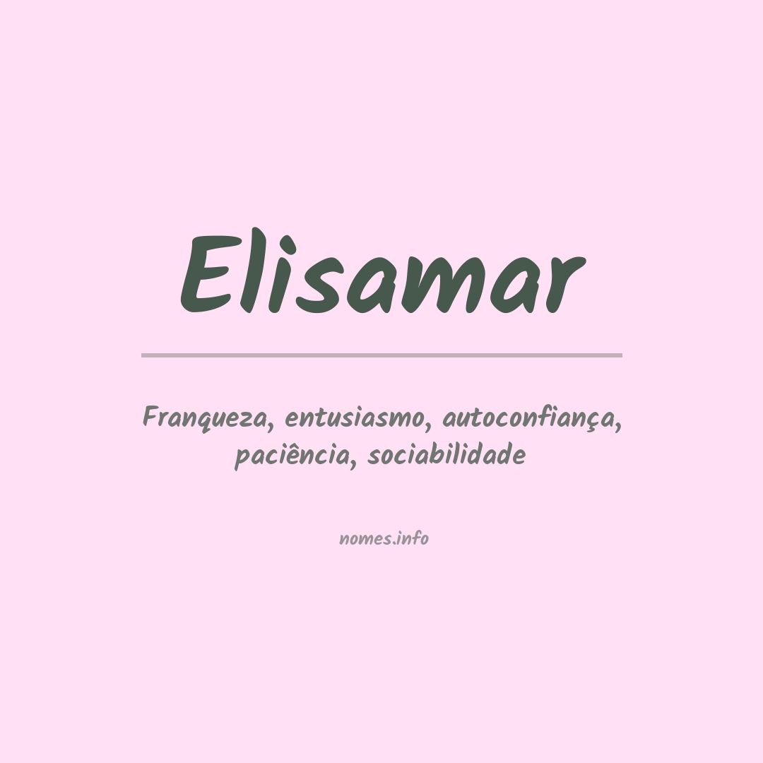 Significado do nome Elisamar