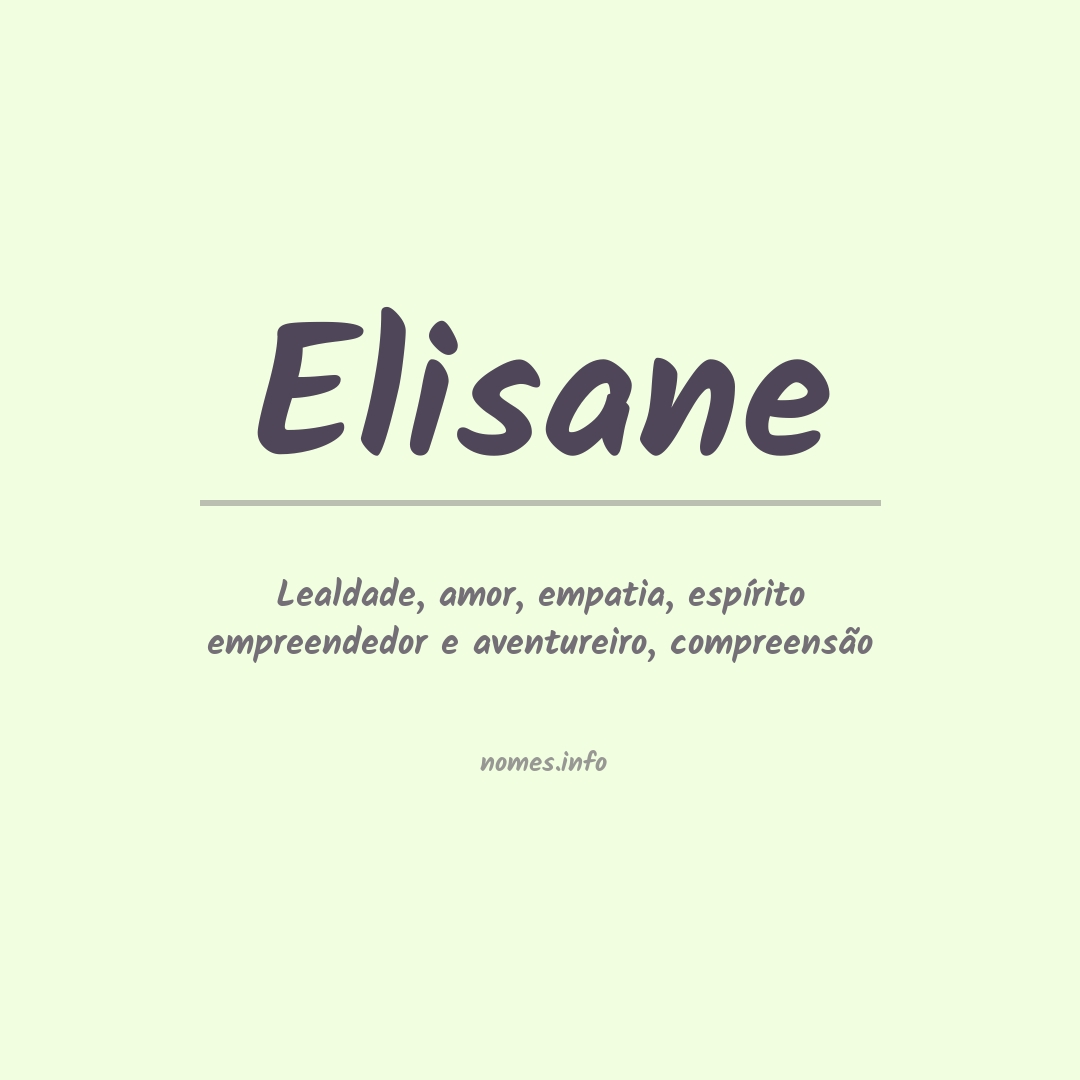Significado do nome Elisane