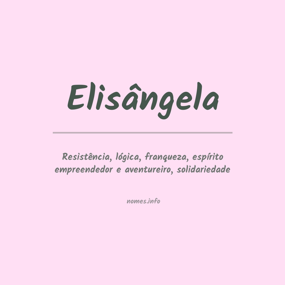 Significado do nome Elisângela