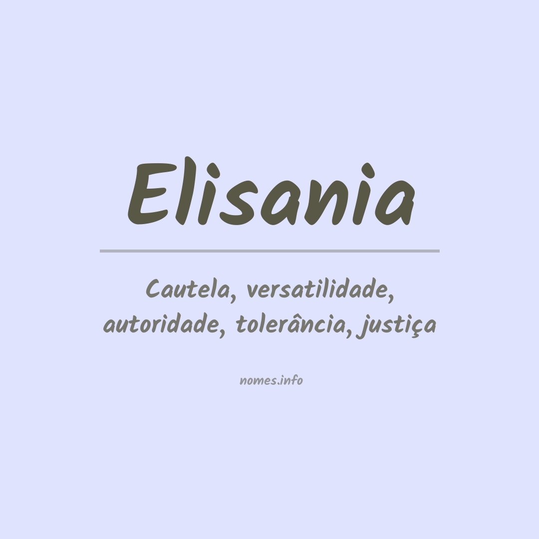 Significado do nome Elisania