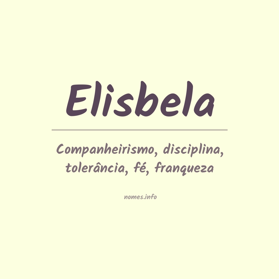 Significado do nome Elisbela