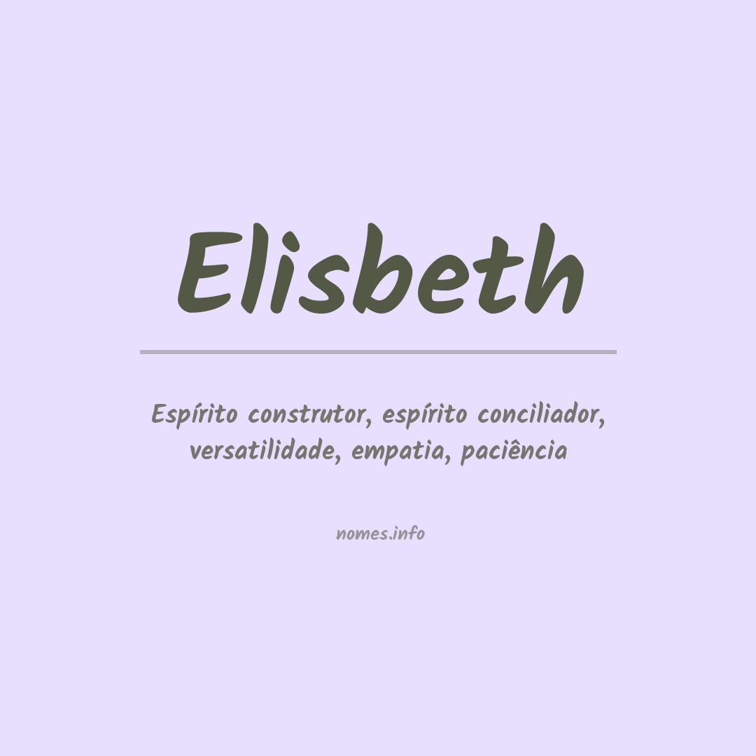 Significado do nome Elisbeth