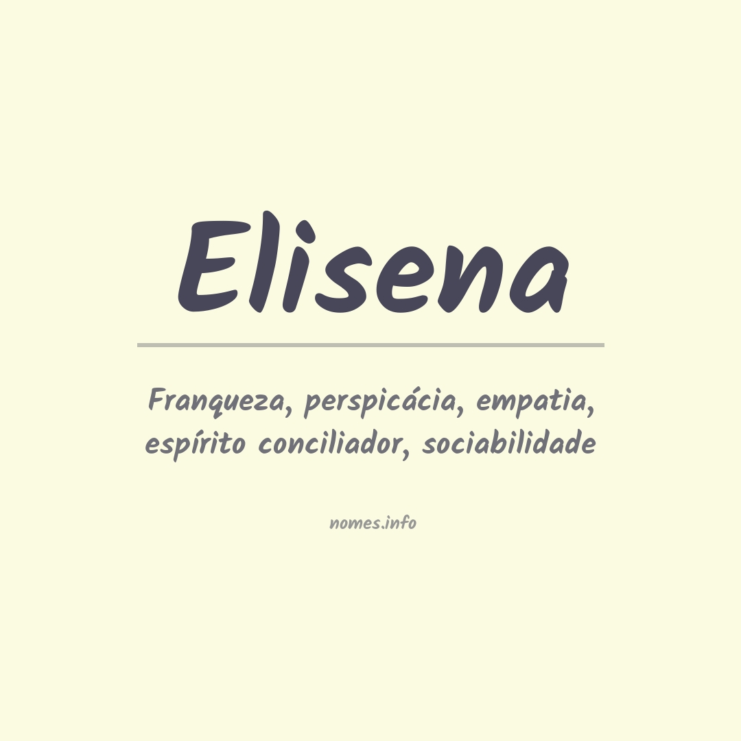 Significado do nome Elisena