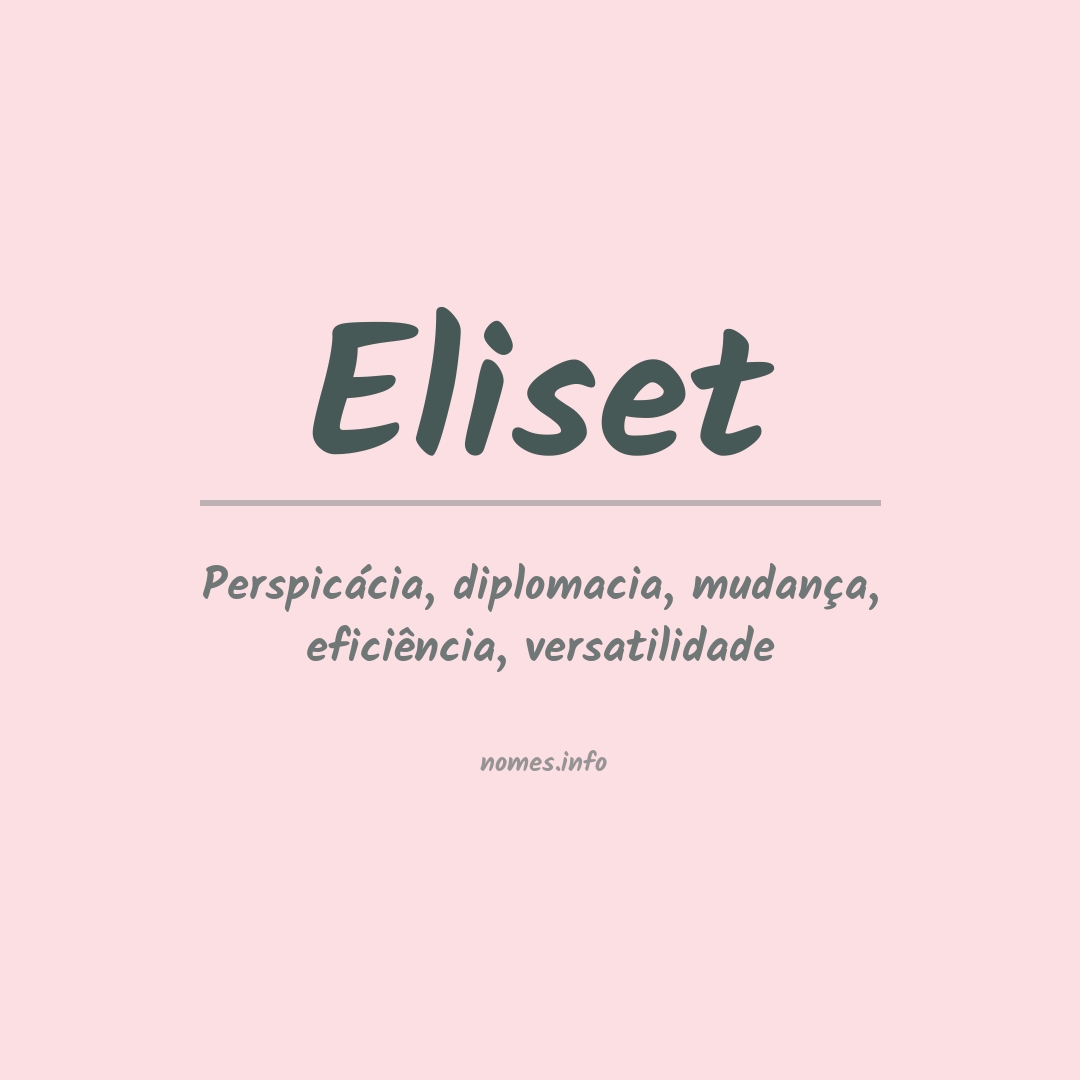 Significado do nome Eliset