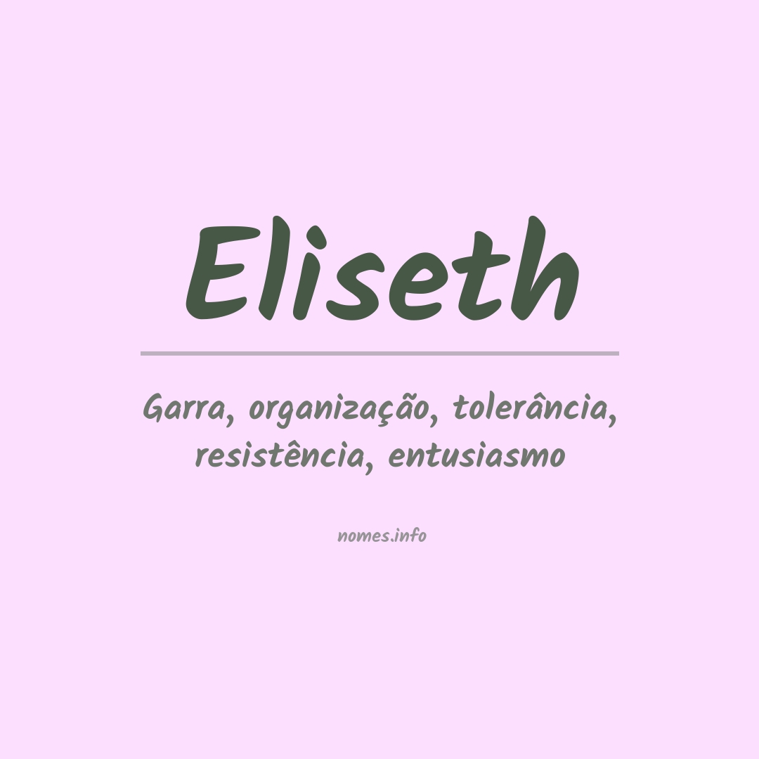 Significado do nome Eliseth