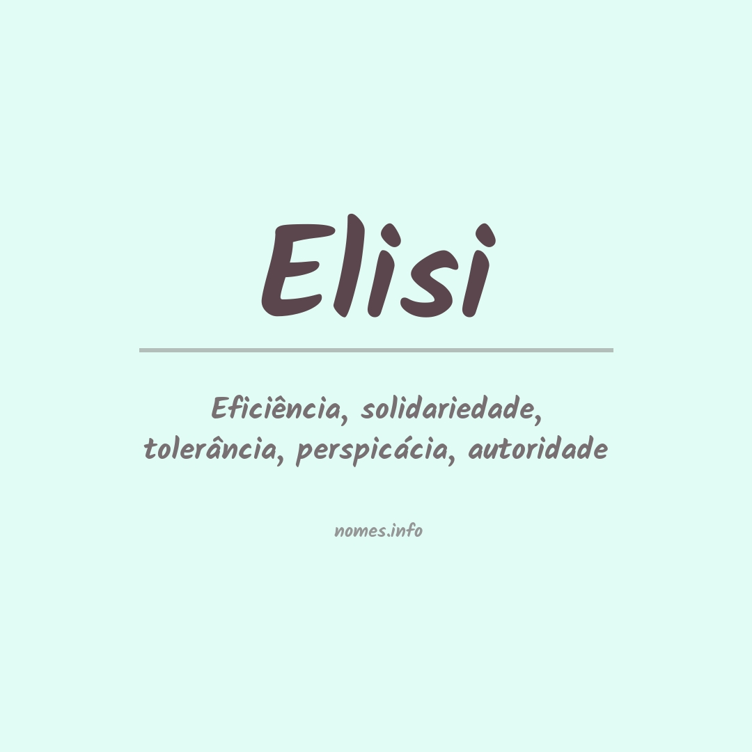 Significado do nome Elisi