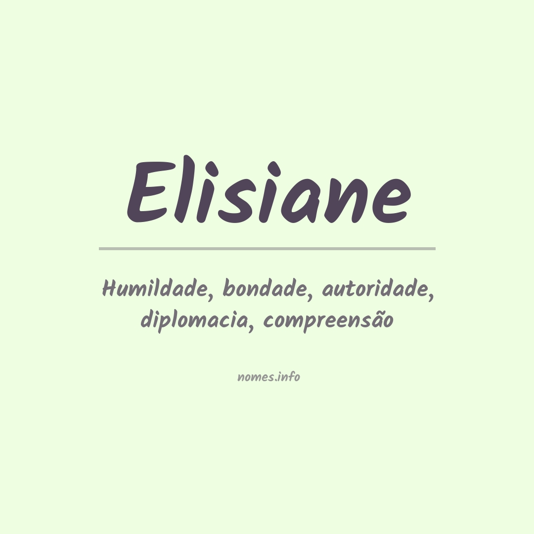 Significado do nome Elisiane