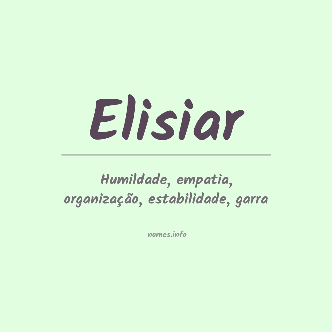 Significado do nome Elisiar