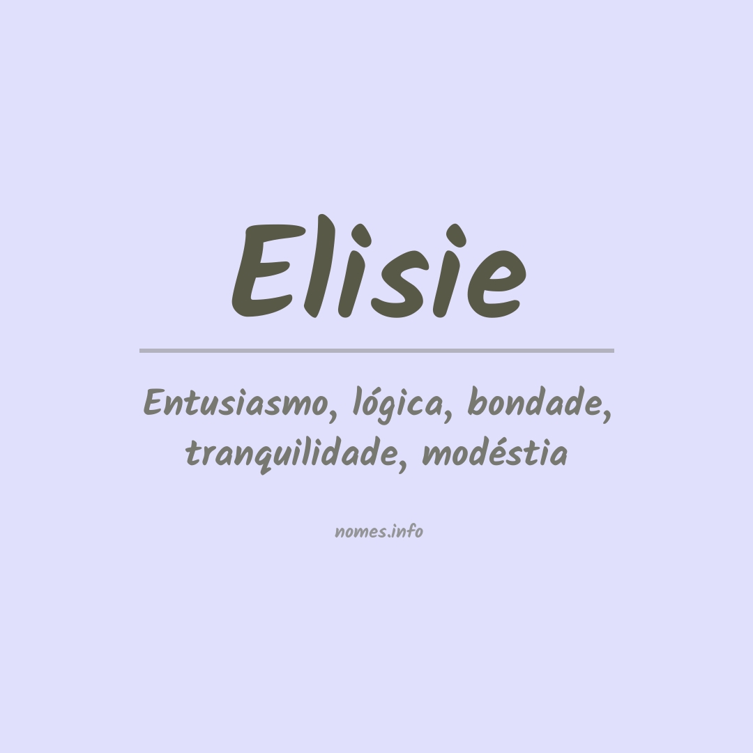 Significado do nome Elisie