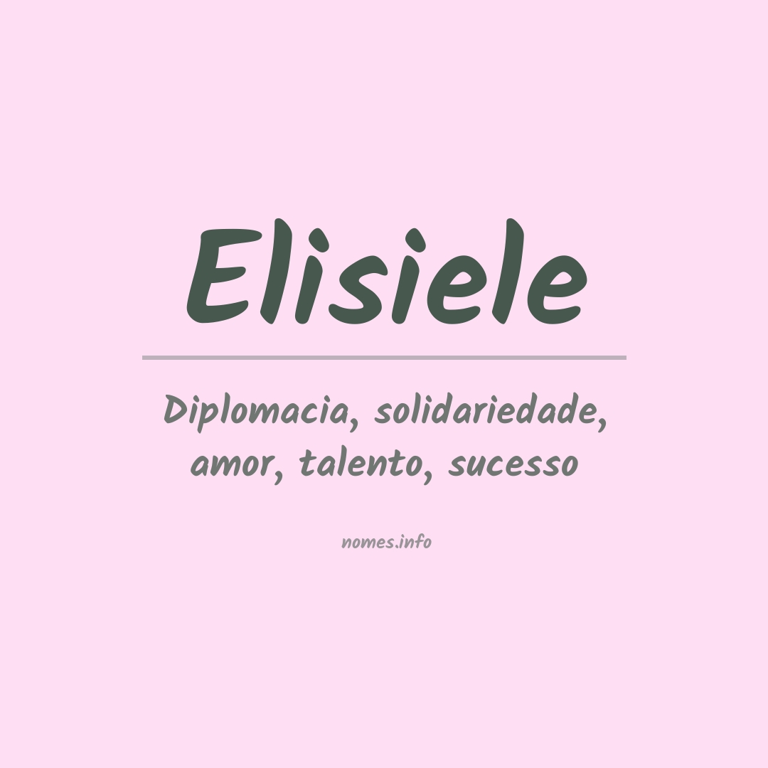 Significado do nome Elisiele