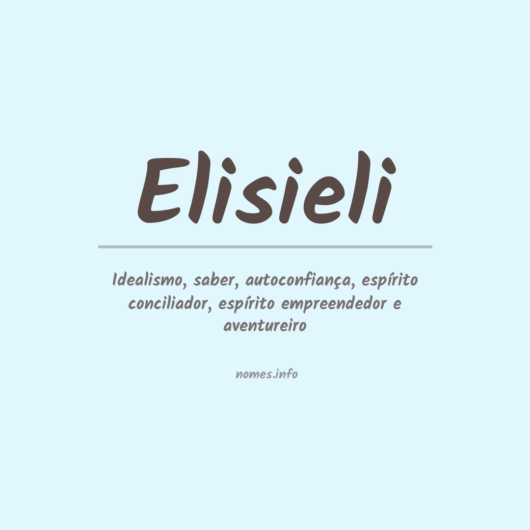 Significado do nome Elisieli