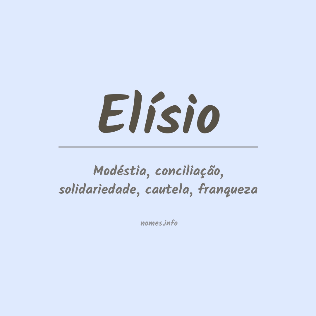 Significado do nome Elísio