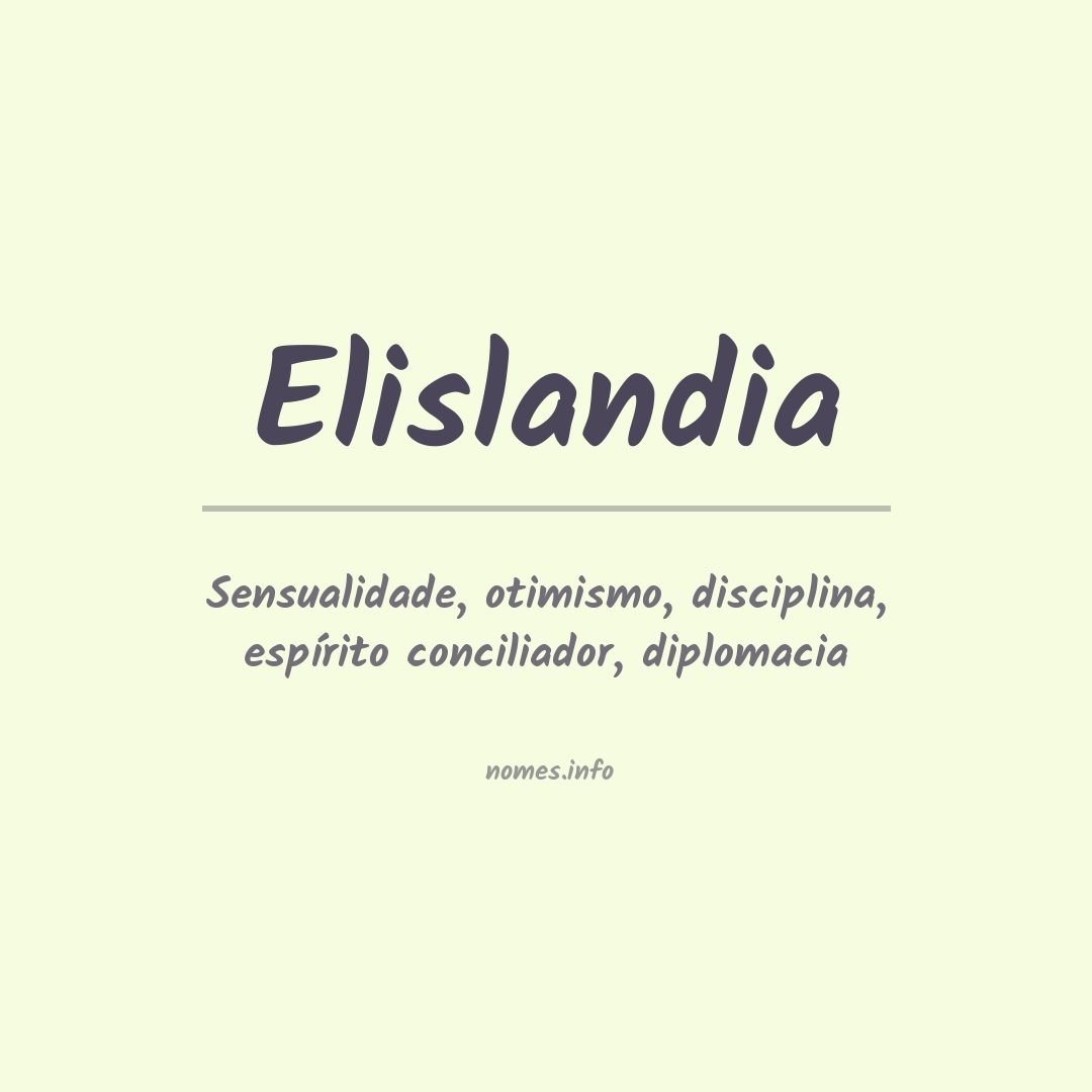 Significado do nome Elislandia