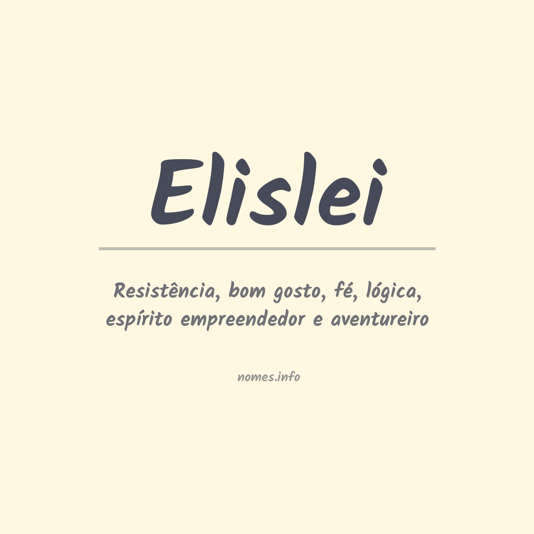 Significado do nome Elislei