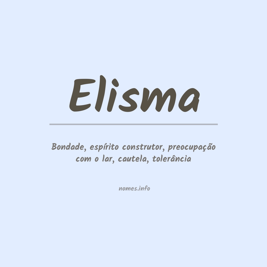 Significado do nome Elisma