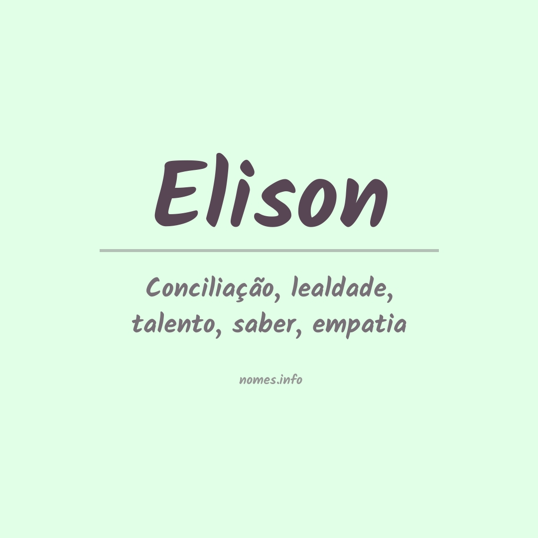 Significado do nome Elison