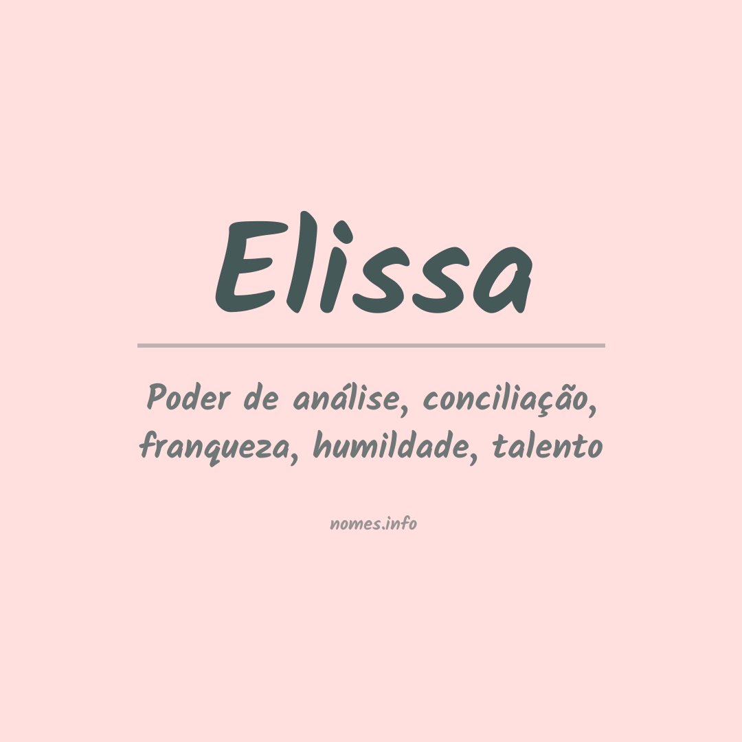 Significado do nome Elissa