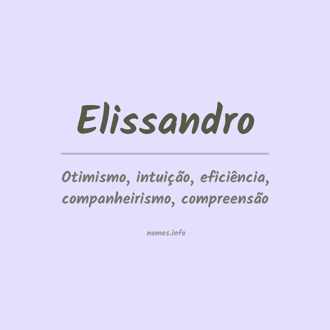 Significado do nome Elissandro