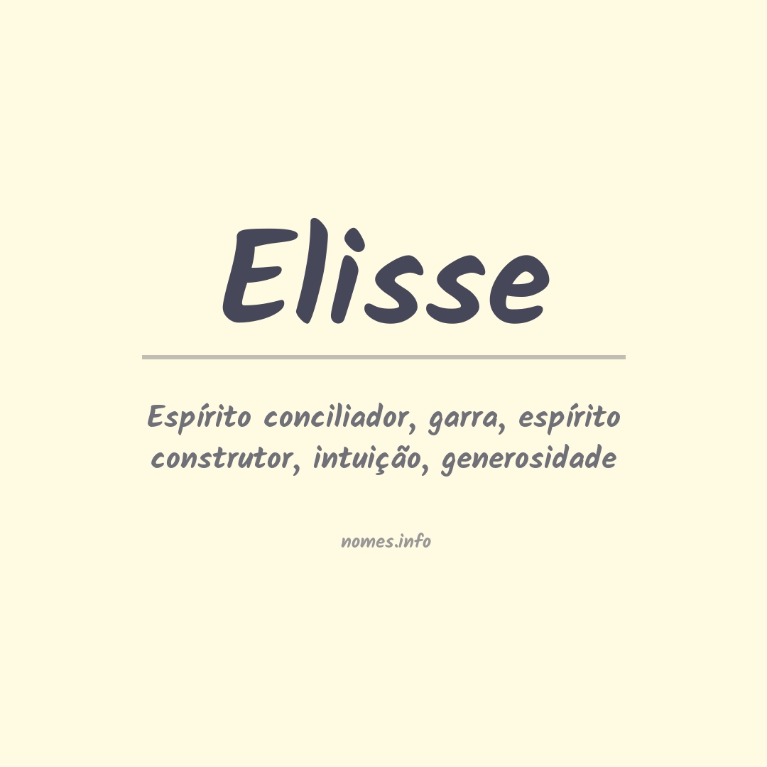 Significado do nome Elisse